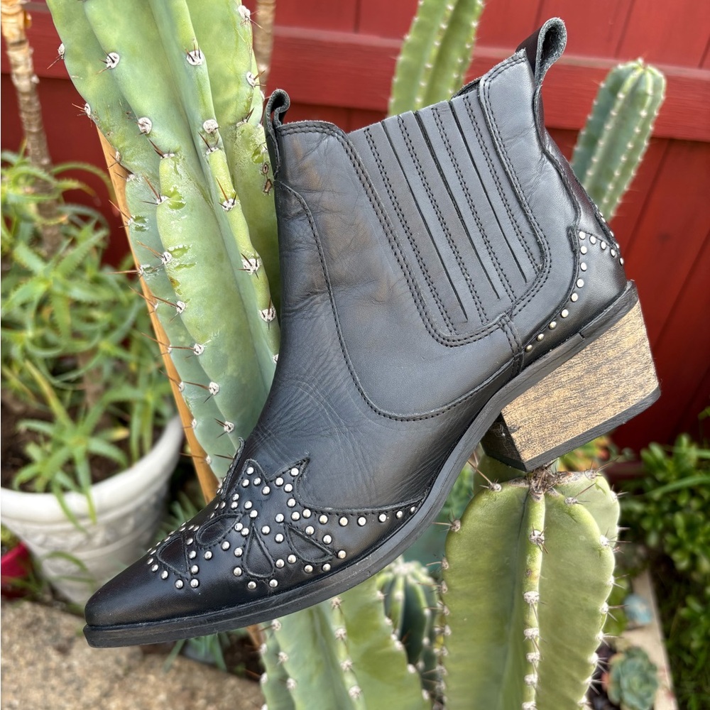 Amuse Society X Matisse Studded Black Leather Backstage Boots